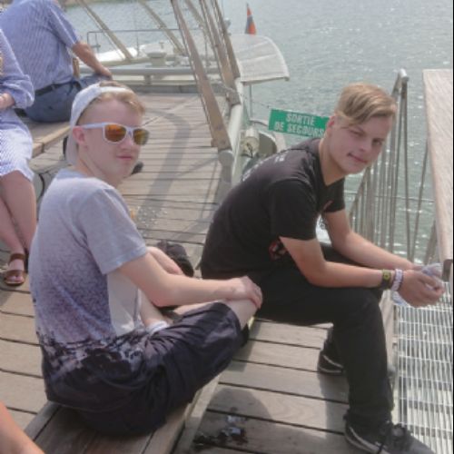 Jessy and George on the River Seine cruise